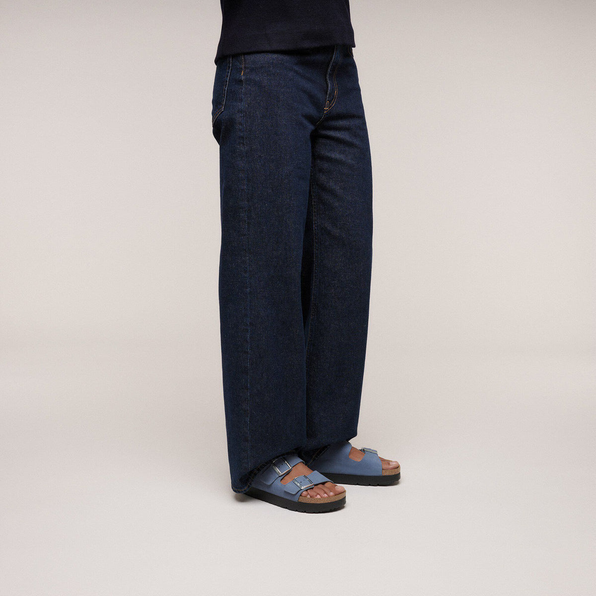 Arizona PAP Flex Platform Nubuk Leather Stone Blue