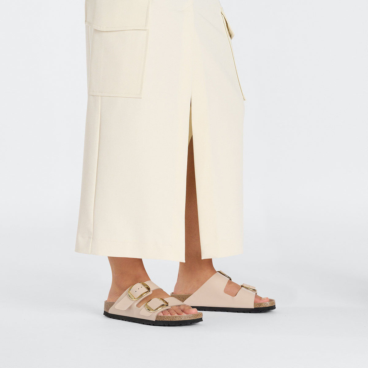 Arizona Big Buckle Natural Leather Patent