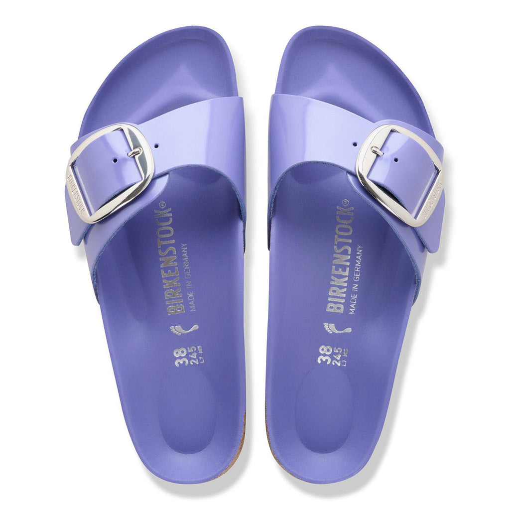 Madrid Big Buckle Natural Leather Patent