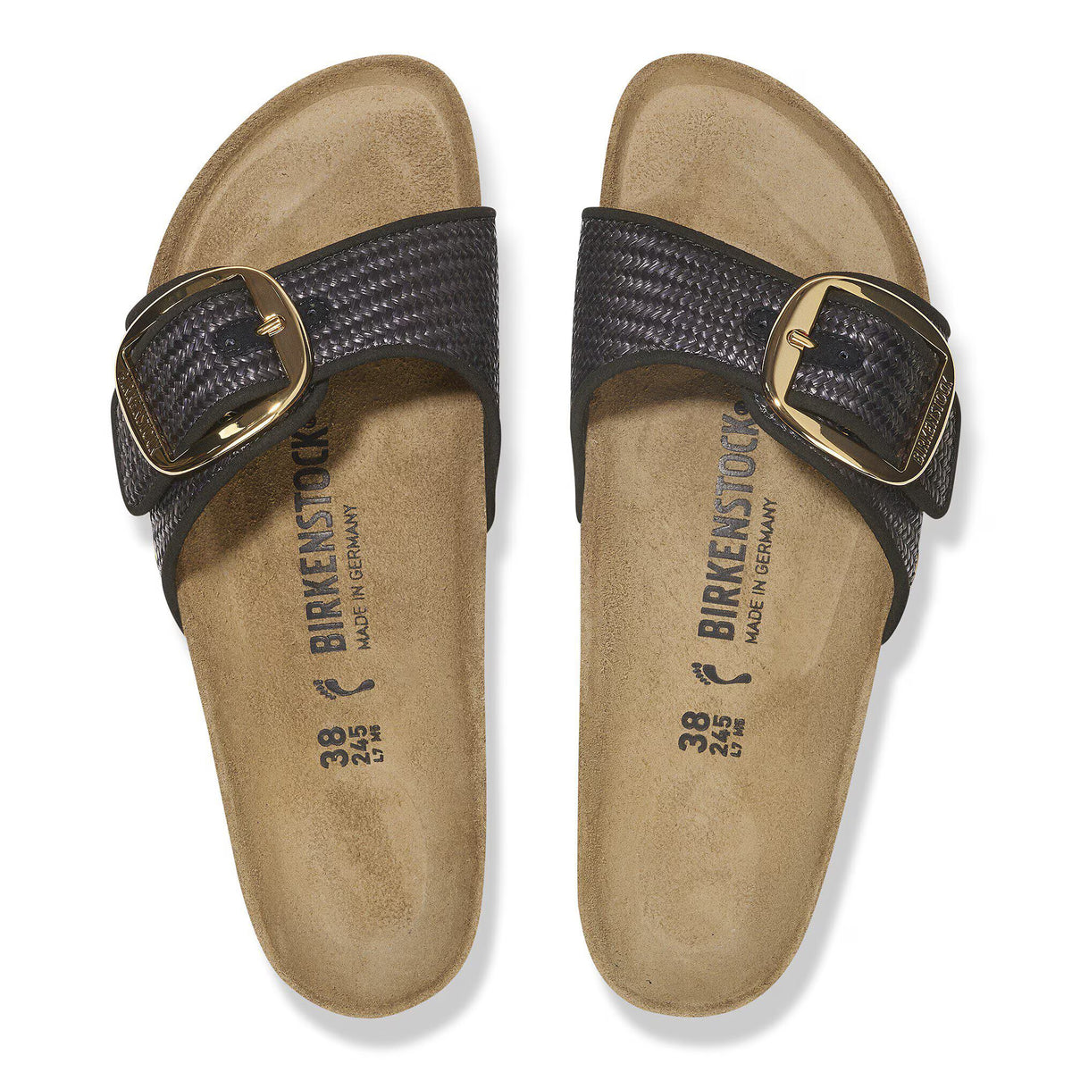 Madrid Big Buckle Raffia Textile