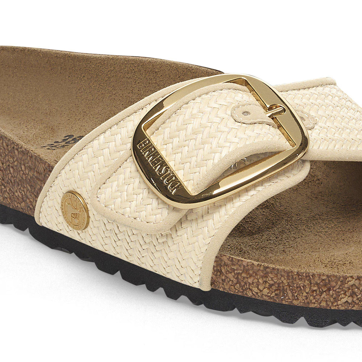 Madrid Big Buckle Raffia Textile