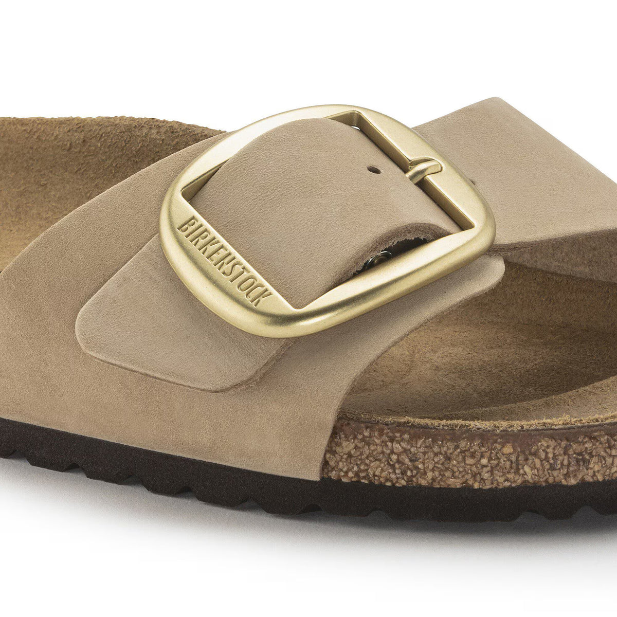 Madrid Big Buckle Natural Leather Nubuck