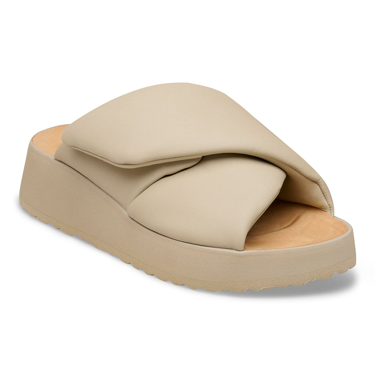 Theda Cross Strap Natural Leather